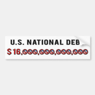 Nationale Schulden der USA 2012 Autoaufkleber