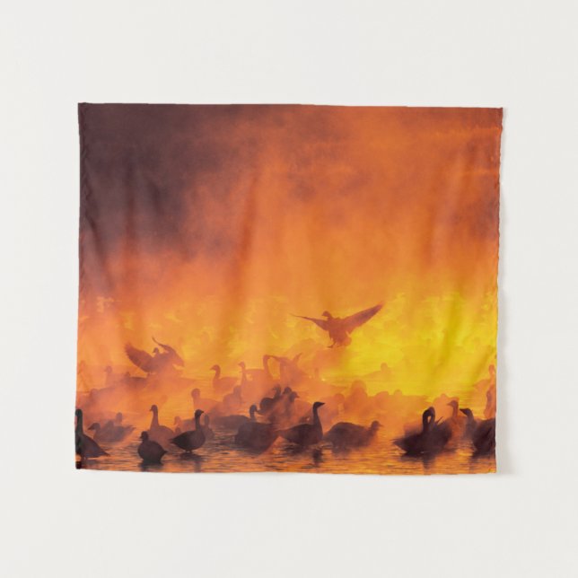 Nationale Schutzhütte Bosque del Apache, NM Wandteppich (Vorderseite (Horizontal))