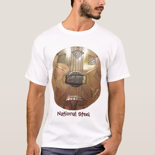 Nationale Stahlgitarre Pan T-Shirt (Vorderseite)