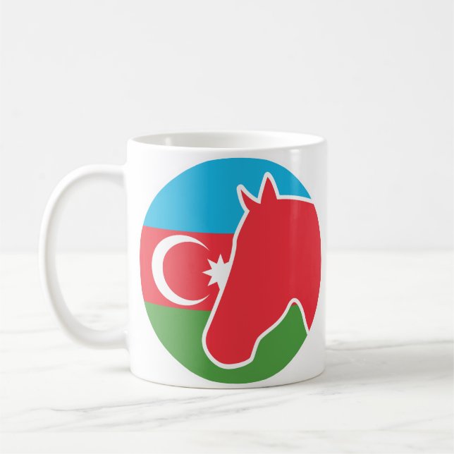 Nationale Tierflagge Aserbaidschans Kaffeetasse (Links)