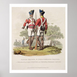 Nationale Truppen im Service der East India Compan Poster