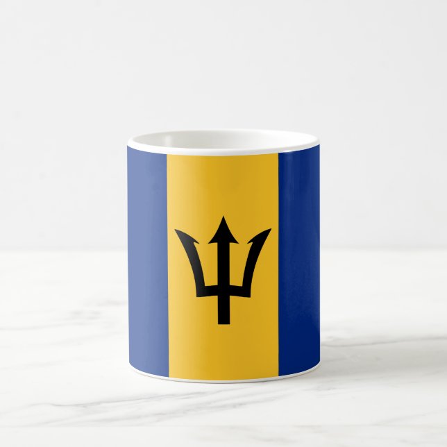 Nationale Weltflagge Barbados Kaffeetasse (Mittel)