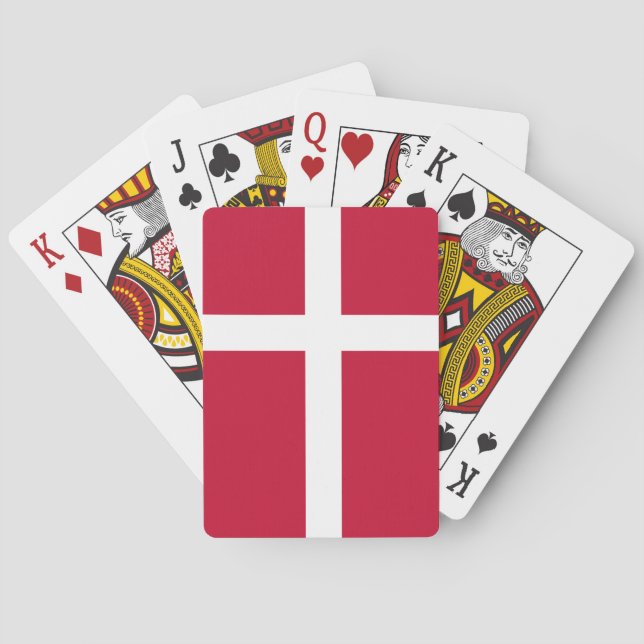 Nationale Weltflagge Dänemarks Spielkarten (Rückseite)