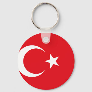 Nationale Weltflagge der Türkei Schlüsselanhänger