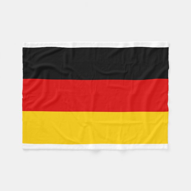 Nationale Weltflagge Deutschlands Fleecedecke (Vorderseite (Horizontal))