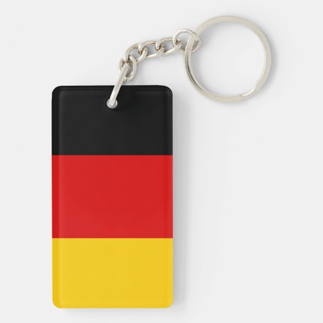 Nationale Weltflagge Deutschlands Schlüsselanhänger (Rückseite)