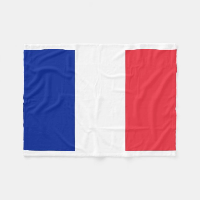 Nationale Weltflagge Frankreichs Fleecedecke (Vorderseite (Horizontal))