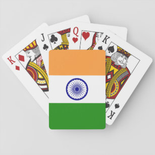 Nationale Weltflagge Indiens Spielkarten