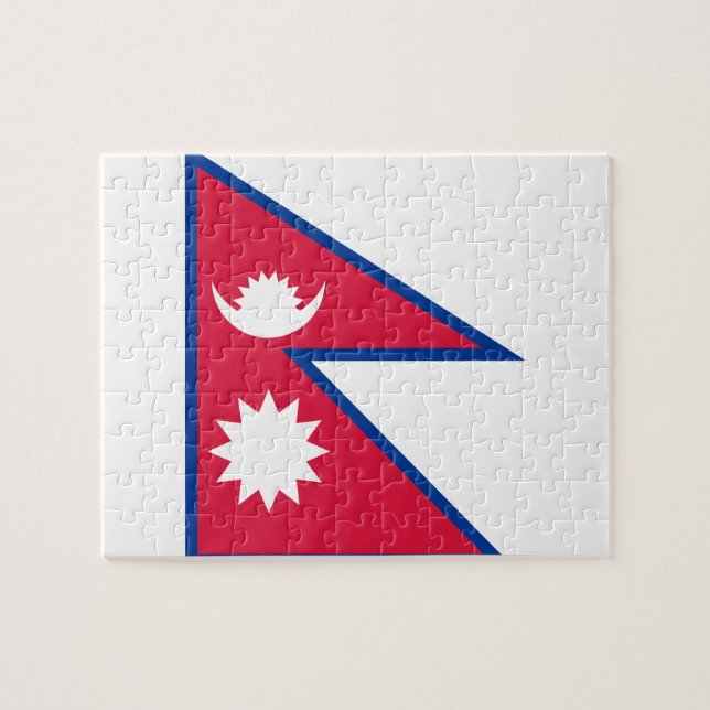 Nationale Weltflagge Nepals (Horizontal)