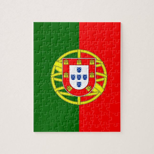Nationale Weltflagge Portugals (Vertikal)