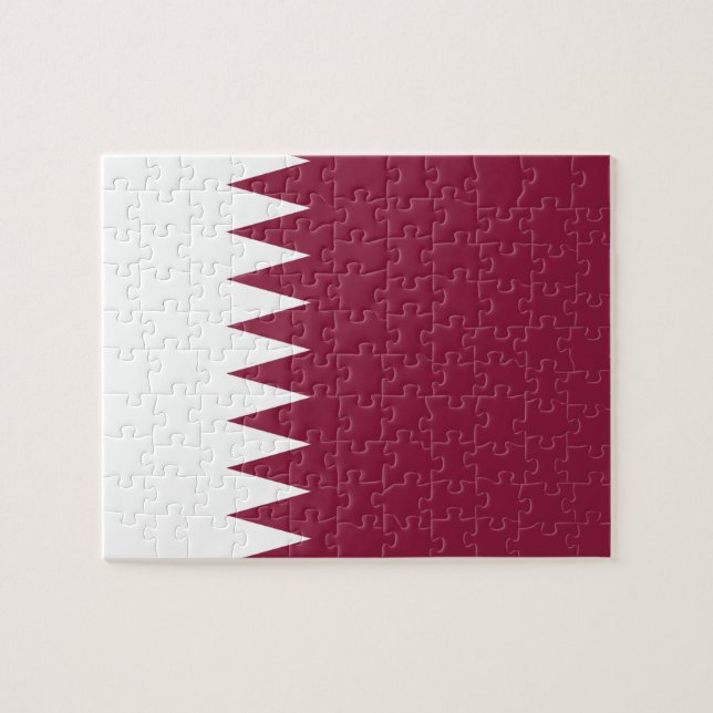 Nationale Weltflagge Qatars (Horizontal)
