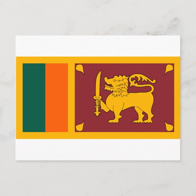 Nationale Weltflagge Sri Lankas Postkarte (Vorderseite)