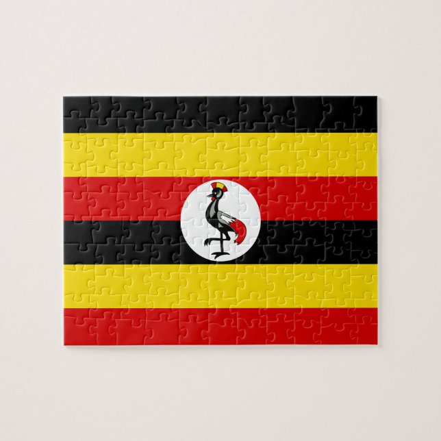 Nationale Weltflagge Ugandas (Horizontal)