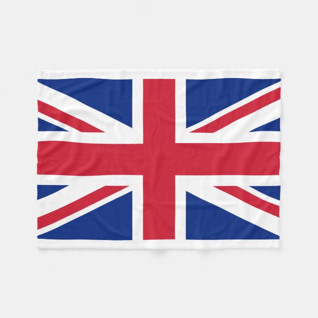 Nationale Weltflagge Vereinigten Königreichs Fleecedecke (Vorderseite (Horizontal))