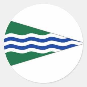 Nationale Yachtclub-Fahne Irlands Runder Aufkleber