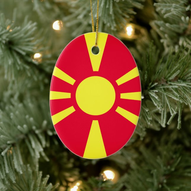 NationalEmblem Nordmakedonien Keramik Ornament (Baum)