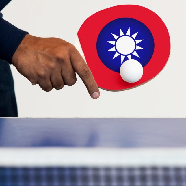 Nationalemblem Taiwans Tischtennis Schläger (InSitu)