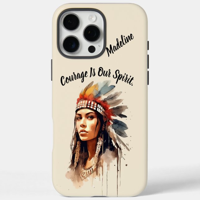 Nationaler amerikanischer Tribal Art Kultureller F iPhone 16 Pro Max Hülle (Rückseite)
