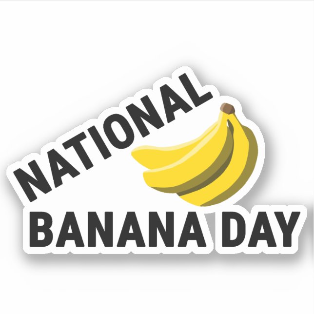 Nationaler Bananentag Aufkleber (Vorderseite)