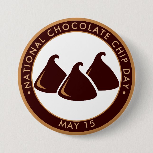 Nationaler Chocolate Chip Day Button (Vorderseite)