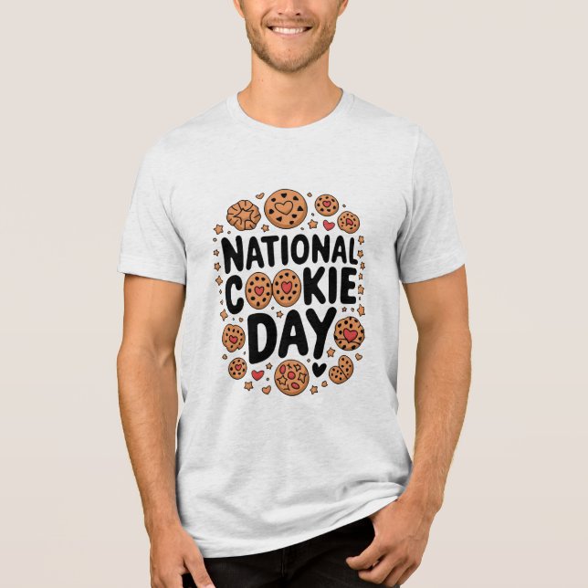 Nationaler Cookie-Tag Tri-Blend Shirt (Vorderseite)
