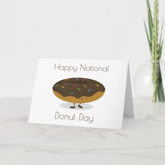 Nationaler Donut-Tag | Grußkarte Karte (Vorderseite)