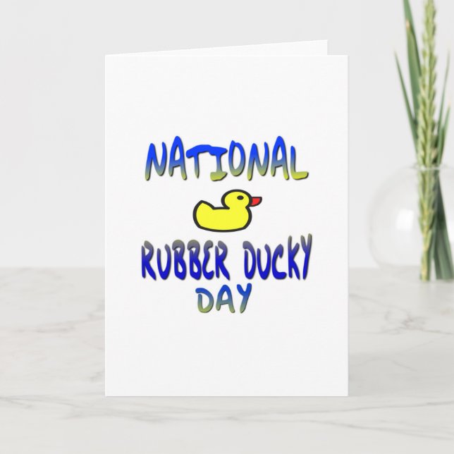Nationaler Ducky Gummitag Feiertagskarte (Vorderseite)