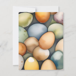Nationaler Eiermonat Januar B - Aquarelle Feiertagskarte
