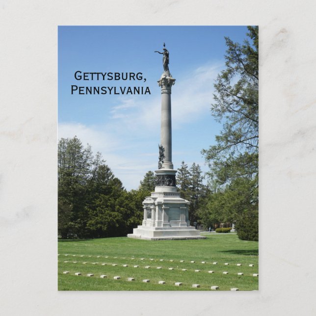 Nationaler Friedhof Gettysburg Postkarte (Vorderseite)