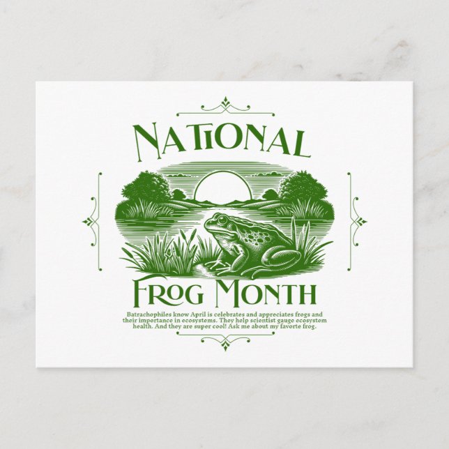 Nationaler Froschmonat Postkarte (Vorderseite)