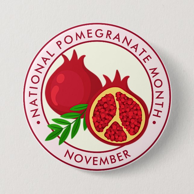 Nationaler Granatmonat Button (Vorderseite)