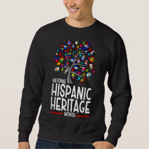 Nationaler hispanischer Kulturerbe Month Hand Flag Sweatshirt