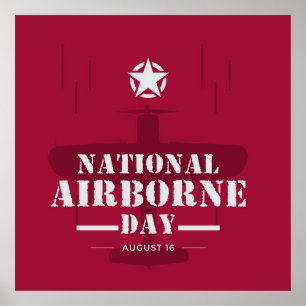 Nationaler Im Flugzeug Tag Poster