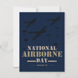 Nationaler Im Flugzeug Tag Postkarte