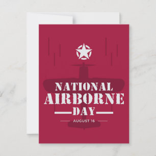 Nationaler Im Flugzeug Tag Postkarte