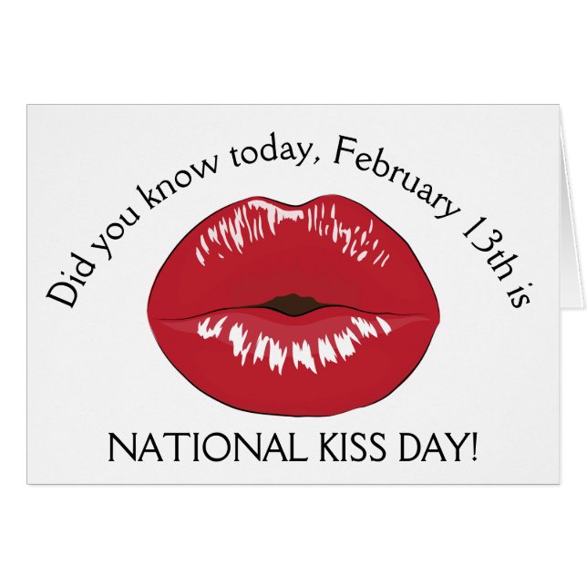 Nationaler Kiss Day 13. Februar Weihnachtskarte (Vorderseite (Horizontal))