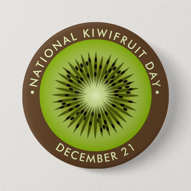 Nationaler Kiwifruchttag Button (Vorderseite)