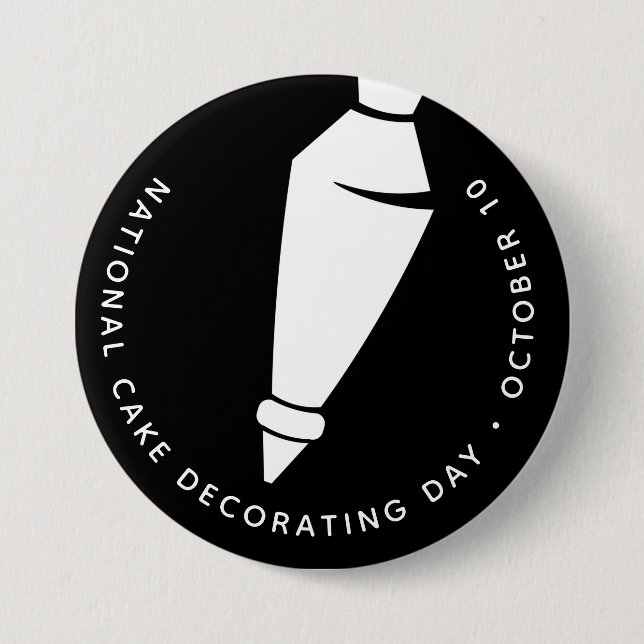 Nationaler Kuchendekorationstag, Rohrbeutel Button (Vorderseite)