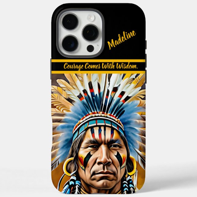 Nationaler Kunstplaner: Kühne Muster iPhone 16 Pro Max Hülle (Rückseite)