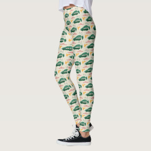 Nationaler Lampoon Weihnachtsbaum über das Muster  Leggings