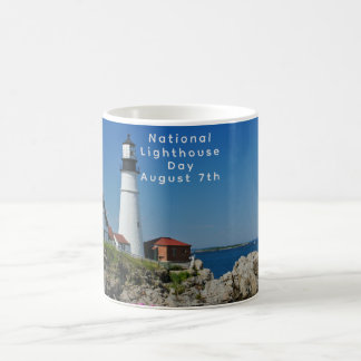 Nationaler Leuchtturm-Tag Portland Head Szene Kaffeetasse