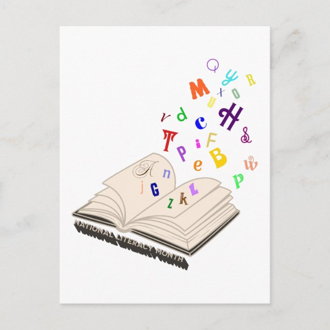 Nationaler Literaturmonat Postkarte (Vorderseite)