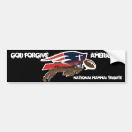 NATIONALER MAMMAL TRIBUTE. GOTT HAT AMERIKA VOR. AUTOAUFKLEBER