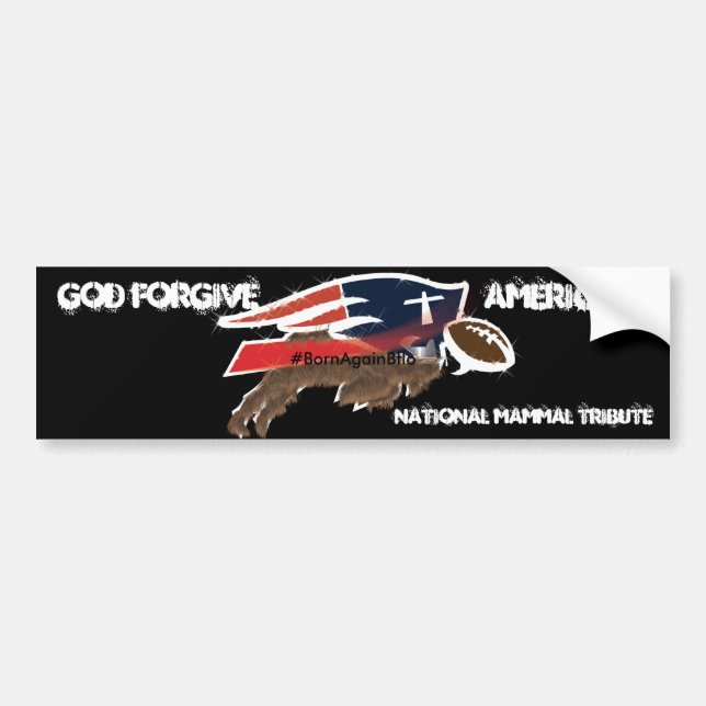 NATIONALER MAMMAL TRIBUTE. GOTT HAT AMERIKA VOR. AUTOAUFKLEBER (Vorne)