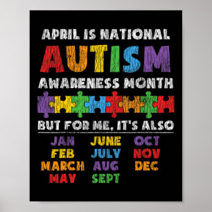 Nationaler Monat der Autismusaufklärung Autistisch Poster