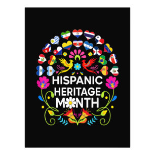 Nationaler Monat des hispanischen Erbes Länder der Fotodruck