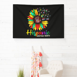 Nationaler Monat des hispanischen Erbes Sonnenblum Banner