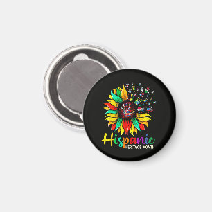Nationaler Monat des hispanischen Erbes Sonnenblum Magnet