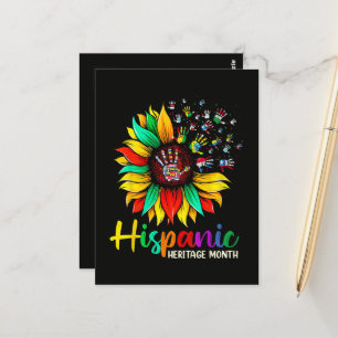 Nationaler Monat des hispanischen Erbes Sonnenblum Postkarte
