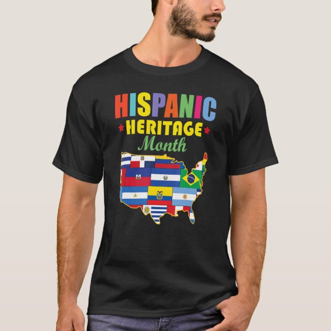 Nationaler Monat des hispanischen Erbes T-Shirt (Vorderseite)
